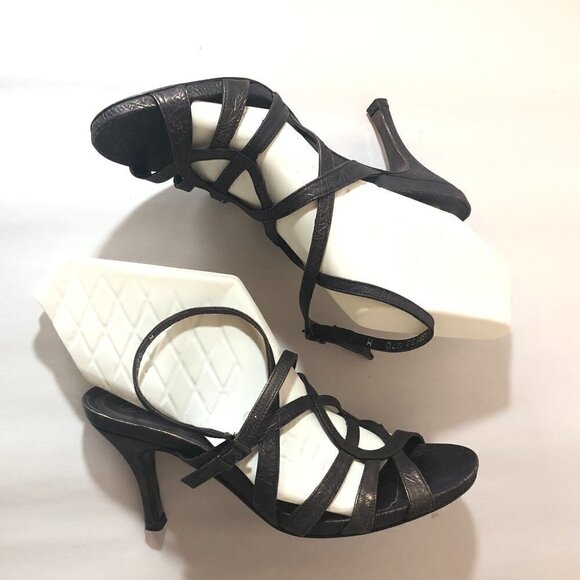 DONALD J. PLINER Asby Heels Women's Size 7 Bronze Strappy Open Sandals Slingback - Picture 10 of 11